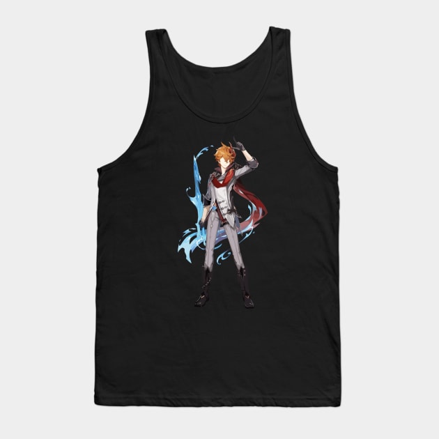 Genshin Impact Tartaglia Tank Top by Rendigart